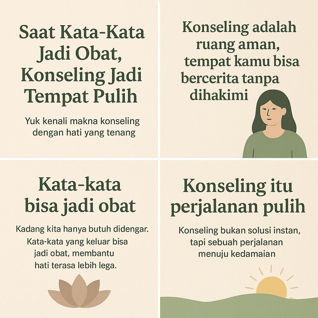 Read more about the article Saat Kata – kata Jadi Obat, Konseling Jadi Tempat Pulih